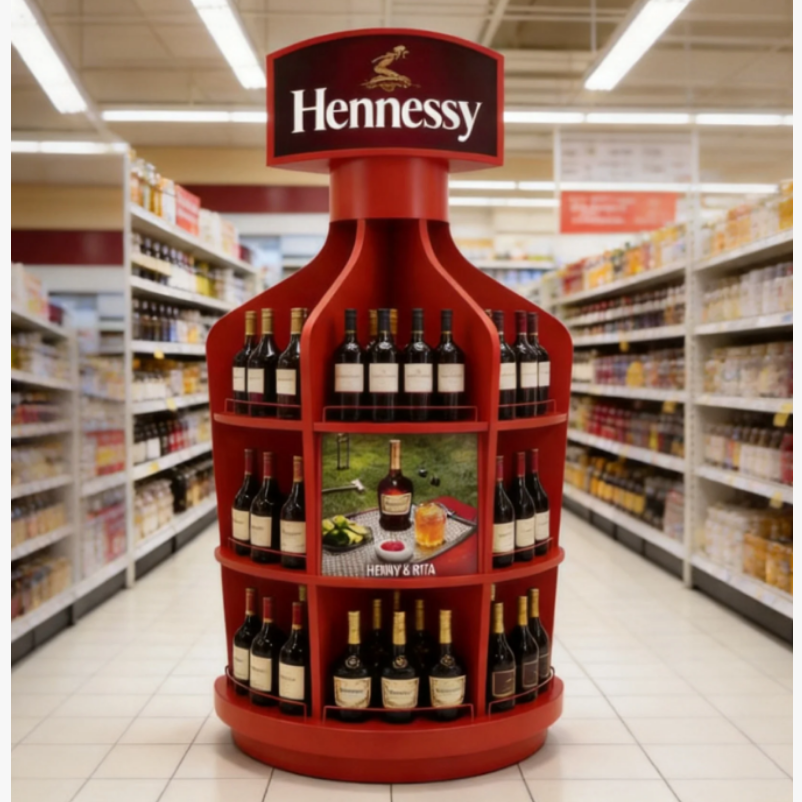 Giant Wine Bottle Shaped Display Stand